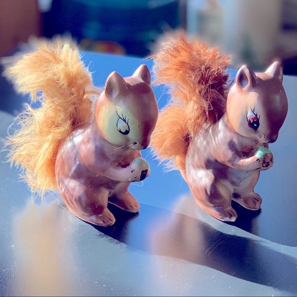 Vintage Squirrel Figurines, Japan